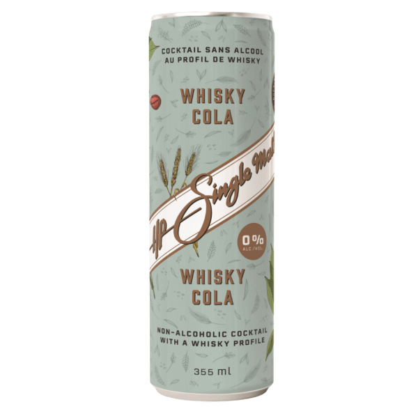 Canette de Whisky Cola sans alcool de HP Juniper chez Coq'Tail Mixologie